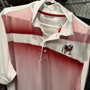 Cutter and Buck UGA Georgia Bulldogs Men's Red and White Polo Shirt